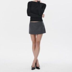 Y2K VINTAGE EXPRESS GRAY WOOL MINI SKIRT SZ 6 TAYLOR SWIFT